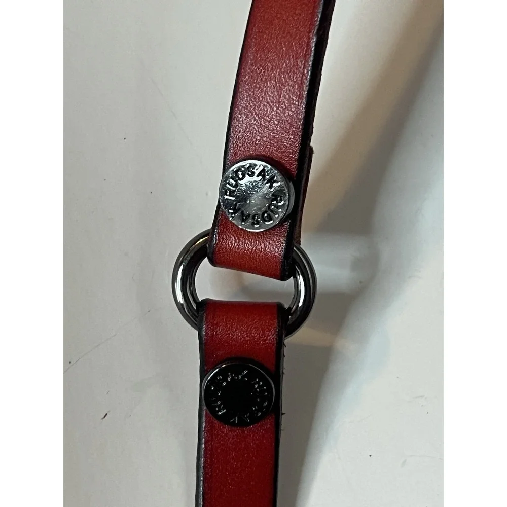 Rare Vintage Women's Red Leather Triple‎ Wrap Belt One Size Small Medium Large